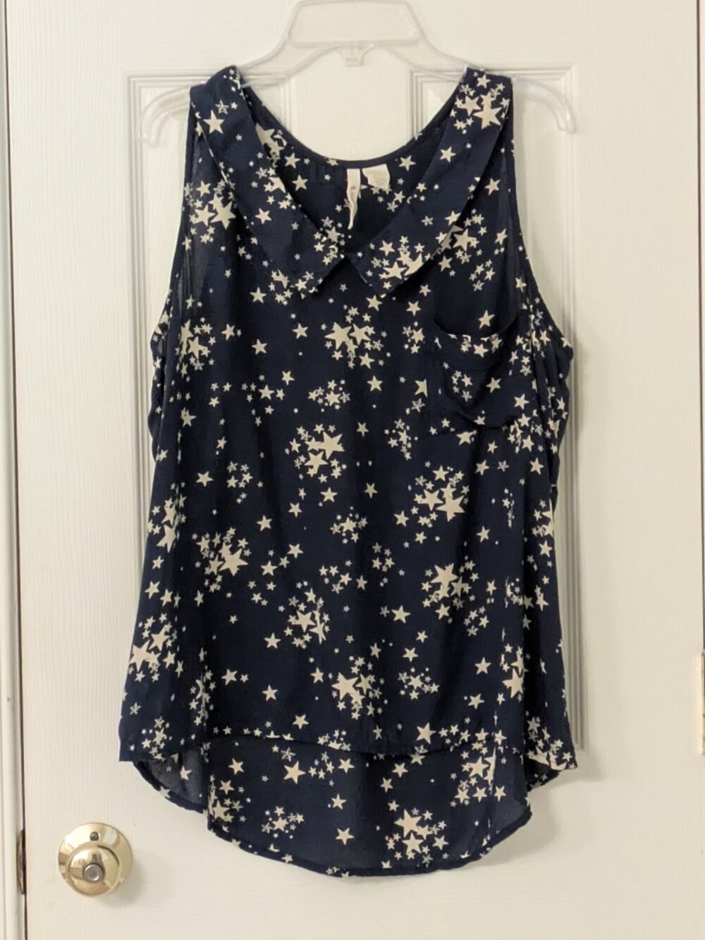 Star Print Sleeveless Tank Top